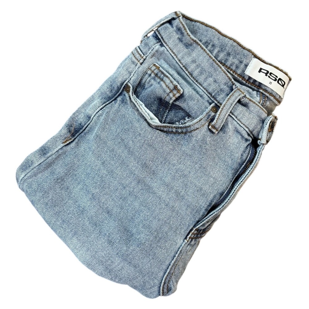 RSQ Flare Jeans Womens‎ 25 Light Blue Denim Casual Retro Style